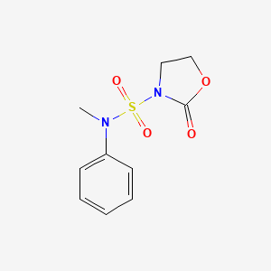 molecular formula C10H12N2O4S B12915975 3-Oxazolidinesulfonamide, N-methyl-2-oxo-N-phenyl- CAS No. 116943-68-1