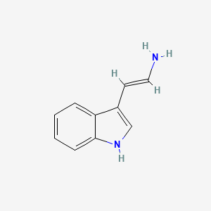 molecular formula C10H10N2 B12915981 2-(1H-indol-3-yl)ethenamine 