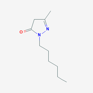 3H-Pyrazol-3-one, 2-hexyl-2,4-dihydro-5-methyl-