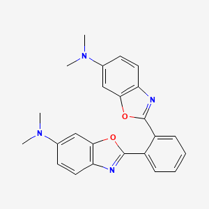 molecular formula C24H22N4O2 B12915994 2,2'-(1,2-phenylene)bis(N,N-dimethylbenzo[d]oxazol-6-amine) CAS No. 920491-91-4