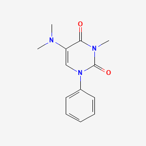 molecular formula C13H15N3O2 B12916017 Uracil, 5-(dimethylamino)-3-methyl-1-phenyl- CAS No. 53727-38-1