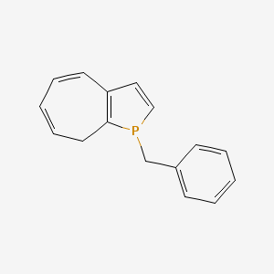 molecular formula C16H15P B12916030 1-Benzyl-1,8-dihydrocyclohepta[b]phosphole 