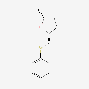 molecular formula C12H16OSe B12916066 Cis-2-methyl-5-((phenylselanyl)methyl)tetrahydrofuran 