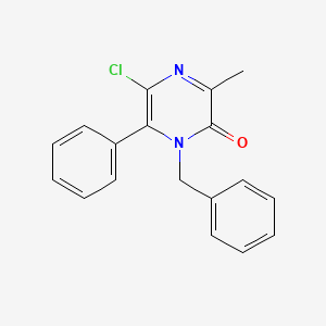 2(1H)-Pyrazinone, 5-chloro-3-methyl-6-phenyl-1-(phenylmethyl)-