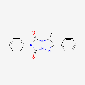 molecular formula C17H14N4O2 B12916100 3-methyl-2,6-diphenyl-3H-[1,2,4]triazolo[1,2-a]triazole-5,7-dione CAS No. 58249-37-9