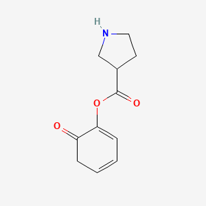 molecular formula C11H13NO3 B12916115 6-Oxocyclohexa-1,3-dien-1-yl pyrrolidine-3-carboxylate 