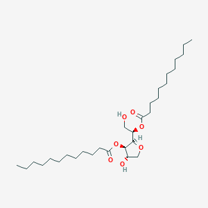 [(2R)-2-[(2R,3S)-3,4-Dihydroxyoxolan-2-yl]-2-dodecanoyloxy-ethyl]dodecanoate
