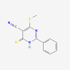 4-(Methylsulfanyl)-2-phenyl-6-sulfanylidene-1,6-dihydropyrimidine-5-carbonitrile