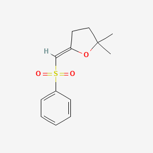 molecular formula C13H16O3S B12916167 (Z)-2,2-Dimethyl-5-((phenylsulfonyl)methylene)tetrahydrofuran 