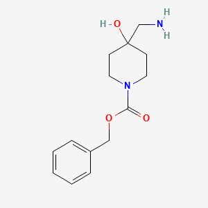 molecular formula C14H20N2O3 B1291622 Benzyl 4-(aminomethyl)-4-hydroxypiperidine-1-carboxylate CAS No. 85151-16-2