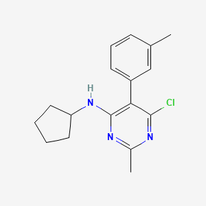 6-Chloro-n-cyclopentyl-2-methyl-5-(3-methylphenyl)pyrimidin-4-amine