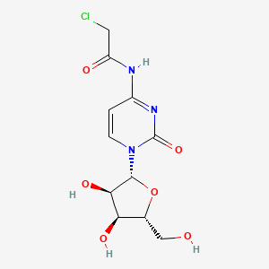 2-chloro-N-[1-[(2R,3R,4S,5R)-3,4-dihydroxy-5-(hydroxymethyl)oxolan-2-yl]-2-oxopyrimidin-4-yl]acetamide