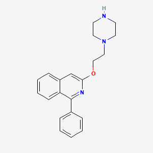 molecular formula C21H23N3O B12916338 1-Phenyl-3-(2-(piperazin-1-yl)ethoxy)isoquinoline CAS No. 89707-38-0