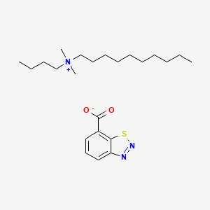 molecular formula C23H39N3O2S B12916366 N-Butyl-N,N-dimethyldecan-1-aminium benzo[d][1,2,3]thiadiazole-7-carboxylate 