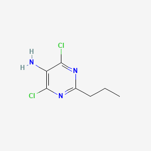 molecular formula C7H9Cl2N3 B12916399 4,6-Dichloro-2-propylpyrimidin-5-amine CAS No. 61456-97-1