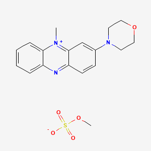 molecular formula C18H21N3O5S B12916450 5-Methyl-3-(morpholinyl)phenazinium methyl sulfate CAS No. 40816-83-9