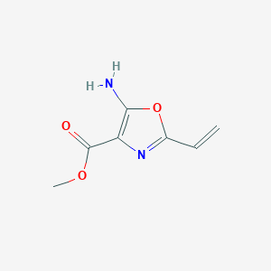 molecular formula C7H8N2O3 B12916478 Methyl 5-amino-2-ethenyl-1,3-oxazole-4-carboxylate CAS No. 63820-05-3