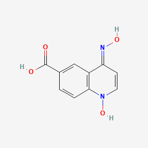 molecular formula C10H8N2O4 B12916485 6-Carboxy-4-(hydroxyamino)quinoline 1-oxide 