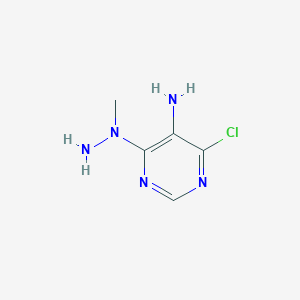 molecular formula C5H8ClN5 B12916491 4-Chloro-6-(1-methylhydrazinyl)pyrimidin-5-amine CAS No. 89416-26-2