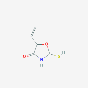 molecular formula C5H7NO2S B12916494 5-Ethenyl-2-sulfanyl-1,3-oxazolidin-4-one CAS No. 114590-40-8