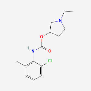 N-Ethyl-3-pyrrolidyl 2-chloro-6-methylphenylcarbamate