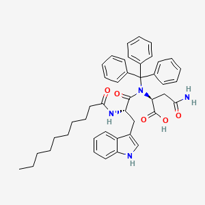 N-Decanoyl-L-tryptophyl-N~2~-(triphenylmethyl)-L-asparagine