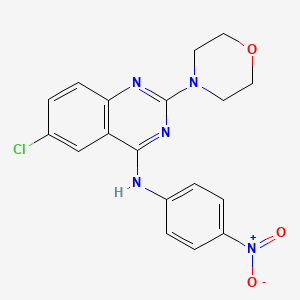 6-Chloro-2-(morpholin-4-yl)-N-(4-nitrophenyl)quinazolin-4-amine