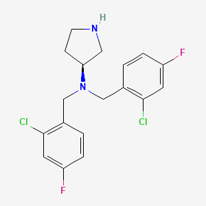 (3S)-N,N-bis[(2-chloro-4-fluorophenyl)methyl]pyrrolidin-3-amine