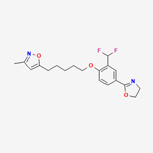 Isoxazole, 5-(5-(2-(difluoromethyl)-4-(4,5-dihydro-2-oxazolyl)phenoxy)pentyl)-3-methyl-