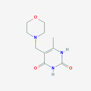 molecular formula C10H15N3O3 B12916556 6-Methyl-5-(morpholin-4-ylmethyl)pyrimidine-2,4-diol CAS No. 23213-33-4