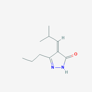 molecular formula C10H16N2O B12916558 4-(2-Methylpropylidene)-3-propyl-1H-pyrazol-5(4H)-one 