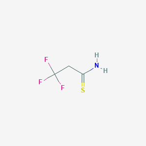 molecular formula C3H4F3NS B1291658 3,3,3-Trifluoropropanethioamide CAS No. 365428-34-8