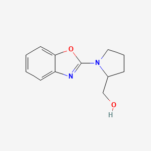 molecular formula C12H14N2O2 B1291659 (1-(Benzo[d]oxazol-2-yl)pyrrolidin-2-yl)methanol CAS No. 1251268-90-2