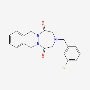 3-(3-Chlorobenzyl)-3,4,7,12-tetrahydro-1H-(1,2,5)triazepino(1,2-b)phthalazine-1,5(2H)-dione