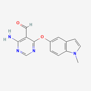 4-Amino-6-((1-methyl-1H-indol-5-yl)oxy)pyrimidine-5-carbaldehyde