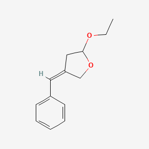 molecular formula C13H16O2 B12916621 (Z)-4-Benzylidene-2-ethoxytetrahydrofuran 