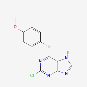 2-chloro-6-(4-methoxyphenyl)sulfanyl-7H-purine