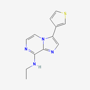 Imidazo[1,2-a]pyrazin-8-amine, N-ethyl-3-(3-thienyl)-