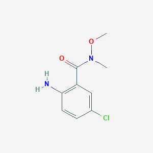molecular formula C9H11ClN2O2 B1291665 2-amino-5-chloro-N-methoxy-N-methylbenzamide CAS No. 150879-48-4