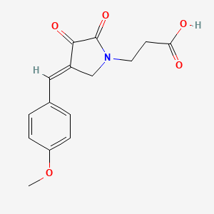 3-(4-(4-Methoxybenzylidene)-2,3-dioxopyrrolidin-1-yl)propanoic acid