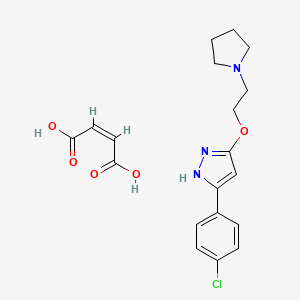 5-(4-Chlorophenyl)-3-(2-(pyrrolidin-1-yl)ethoxy)-1H-pyrazole maleate