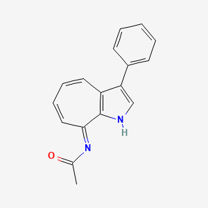 molecular formula C17H14N2O B12916669 N-(3-Phenylcyclohepta[b]pyrrol-8-yl)acetamide CAS No. 63725-09-7