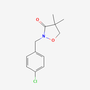 2-[(4-Chlorophenyl)methyl]-4,4-dimethyl-1,2-oxazolidin-3-one