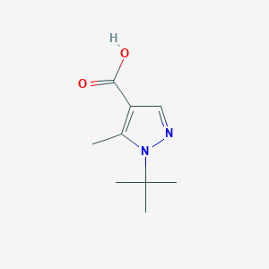 molecular formula C9H14N2O2 B1291668 1-(叔丁基)-5-甲基-1H-吡唑-4-羧酸 CAS No. 288251-51-4