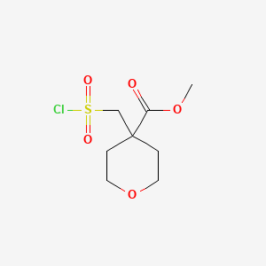 molecular formula C8H13ClO5S B1291672 Methyl 4-[(chlorosulfonyl)methyl]oxane-4-carboxylate 