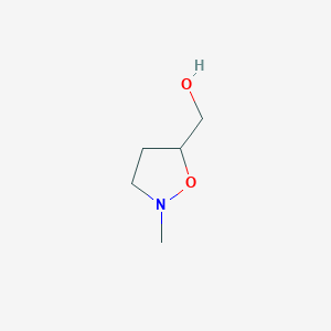 molecular formula C5H11NO2 B12916727 (2-Methyl-1,2-oxazolidin-5-yl)methanol CAS No. 167393-03-5