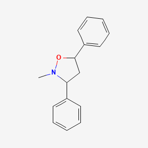 molecular formula C16H17NO B12916767 2-Methyl-3,5-diphenylisoxazolidine CAS No. 69502-76-7