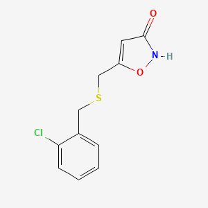 5-({[(2-Chlorophenyl)methyl]sulfanyl}methyl)-1,2-oxazol-3(2H)-one