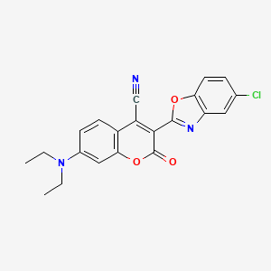 3-(5-Chlorobenzoxazol-2-yl)-7-(diethylamino)-2-oxo-2H-1-benzopyran-4-carbonitrile