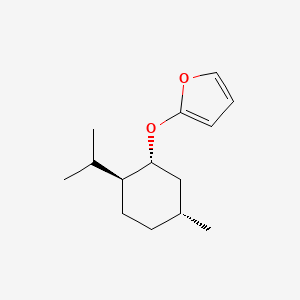 molecular formula C14H22O2 B12916822 2-{[(1R,2S,5R)-5-Methyl-2-(propan-2-yl)cyclohexyl]oxy}furan CAS No. 672904-25-5